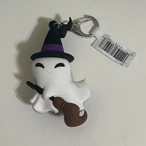 Spirit Halloween Figural Bag Clip Ghost Witch Keychain w/ TAG